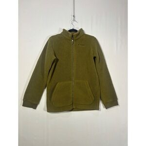 Gorpcore Columbia Sherpa Fleece Full Zip Jacket Youth XL Olive Green